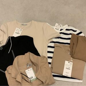 Lot of tshirts zara forever 21 mixed